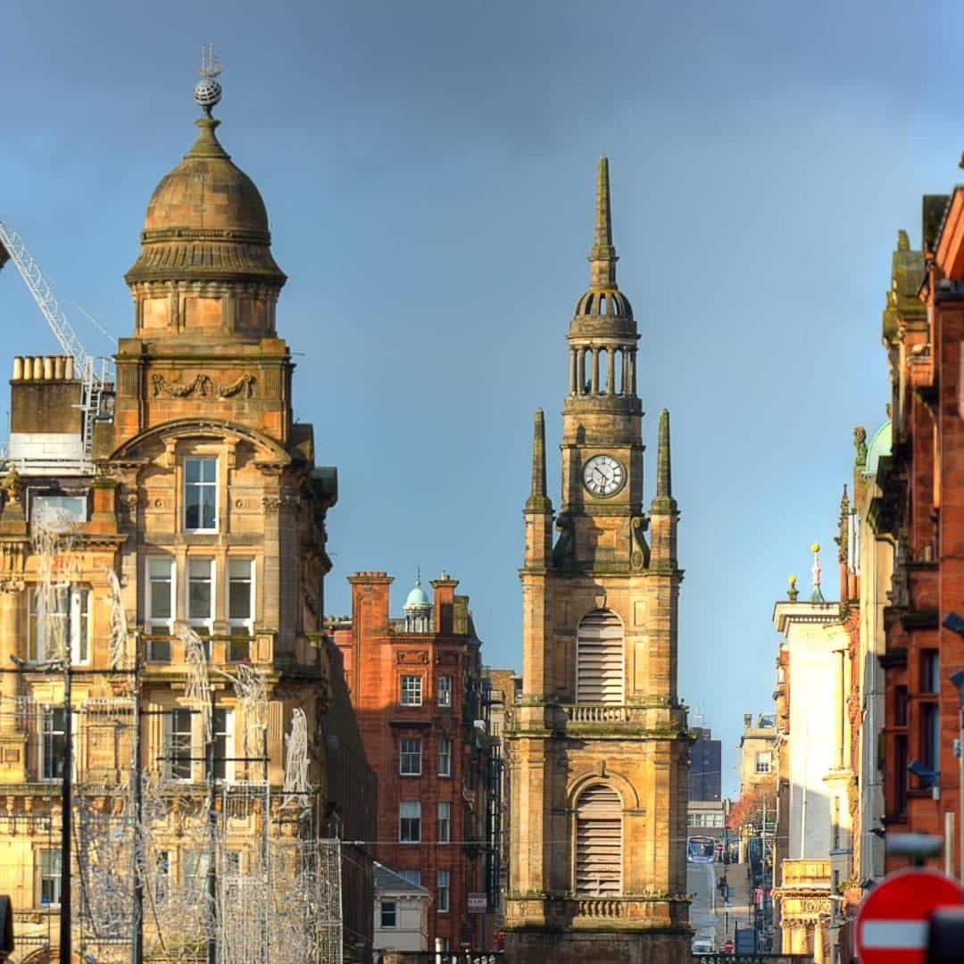 Beautiful Flat With Panoramic Views Over The City Glasgow Exterior photo